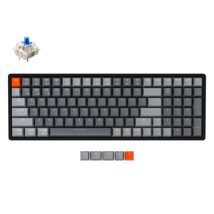 Keychron - K4 96% 藍牙 RGB 鋁殼 Mac/Win 非熱插拔 無線機械鍵盤 - Fin Shop Taiwan