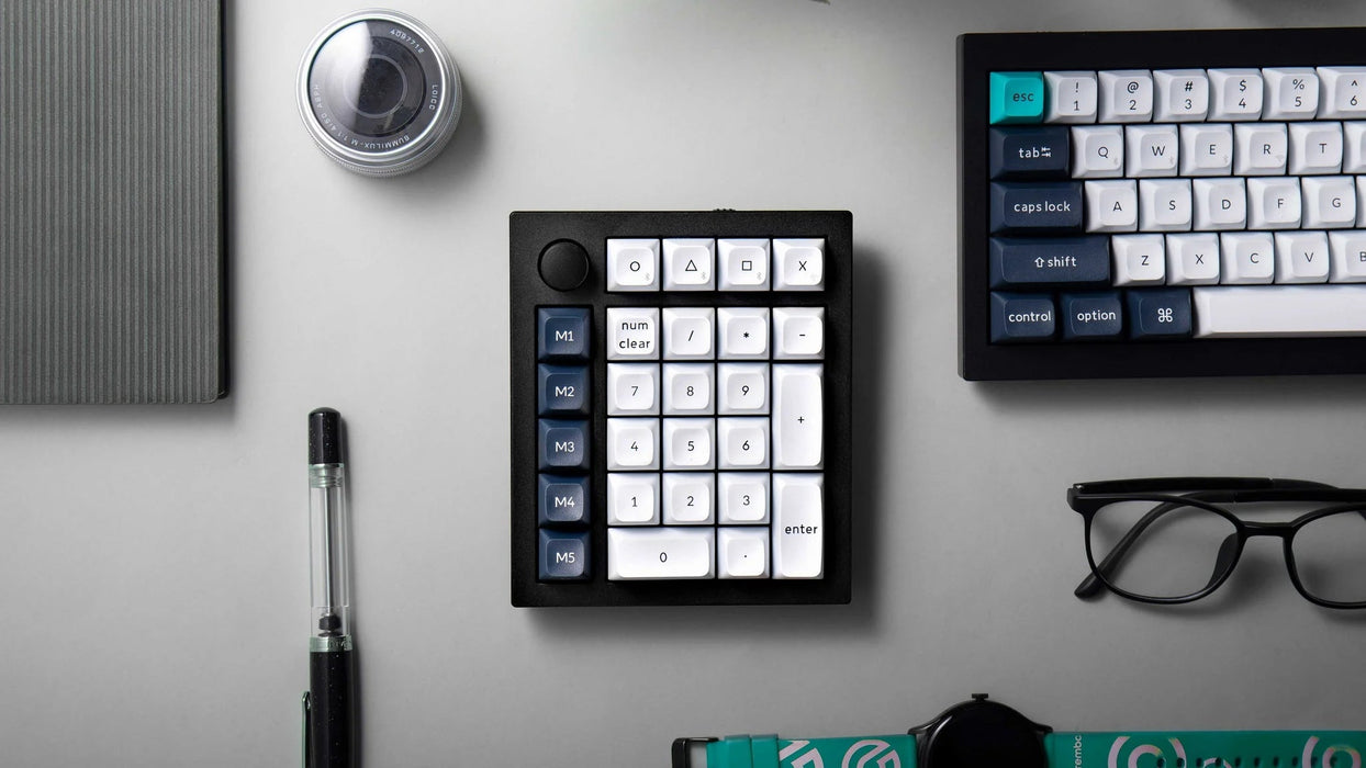 Keychron - Q0 Max 三模鋁製數字鍵盤(含旋鈕) RGB Mac/Win 熱插拔 茶軸 - Fin Shop Taiwan