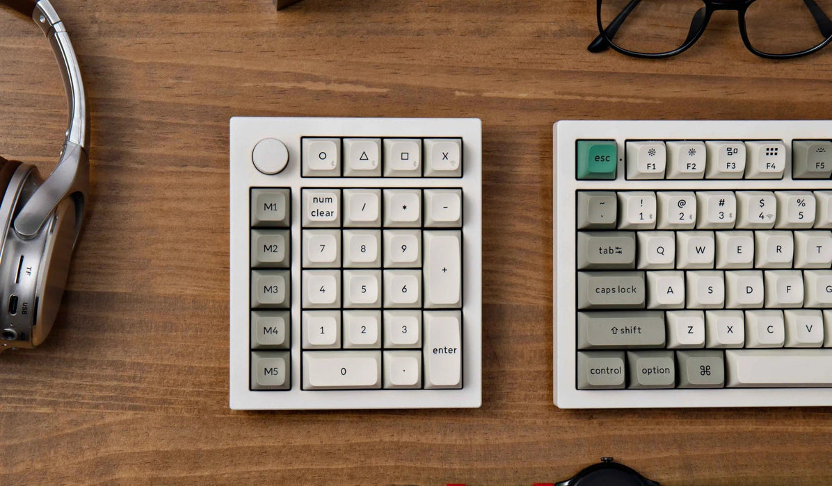 Keychron - Q0 Max 三模鋁製數字鍵盤(含旋鈕) RGB Mac/Win 熱插拔 茶軸 - Fin Shop Taiwan