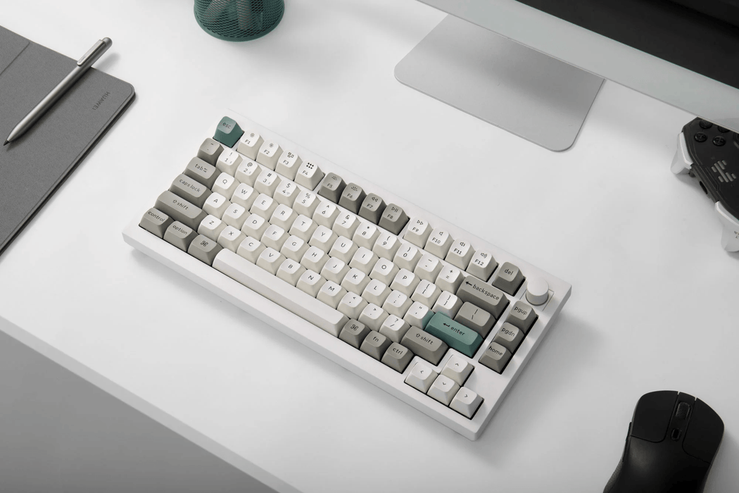 Keychron - Q1 Max 75% 三模鋁製機械鍵盤(含旋鈕) RGB Mac/Win 熱插拔 茶軸 注音版本 - Fin Shop Taiwan