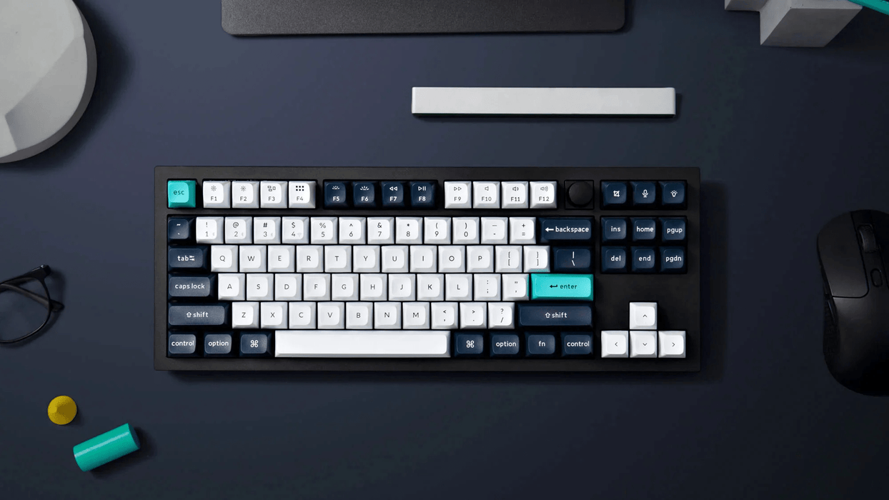 Keychron - Q3 Max 80% 三模鋁製機械鍵盤(含旋鈕) RGB Mac/Win 熱插拔 茶軸 注音版本 - Fin Shop Taiwan