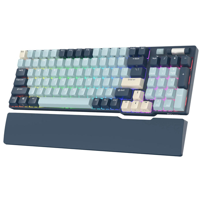 RK96 90% 藍牙三模無線機械鍵盤K黃軸 RGB 森林藍|中文 - Fin Shop Taiwan