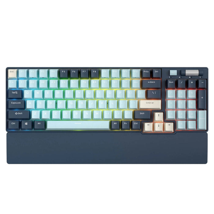 RK96 90% 藍牙三模無線機械鍵盤K黃軸 RGB 森林藍|中文 - Fin Shop Taiwan
