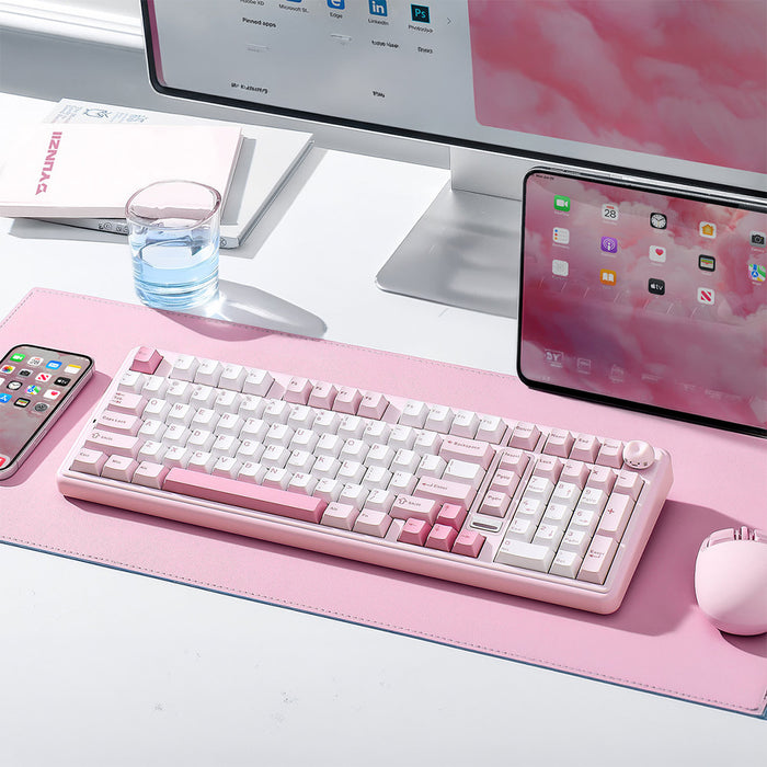 【新品上市】YUNZII B98 Pro 96% 三模機械鍵盤 含貓咪旋鈕 (注音版本)