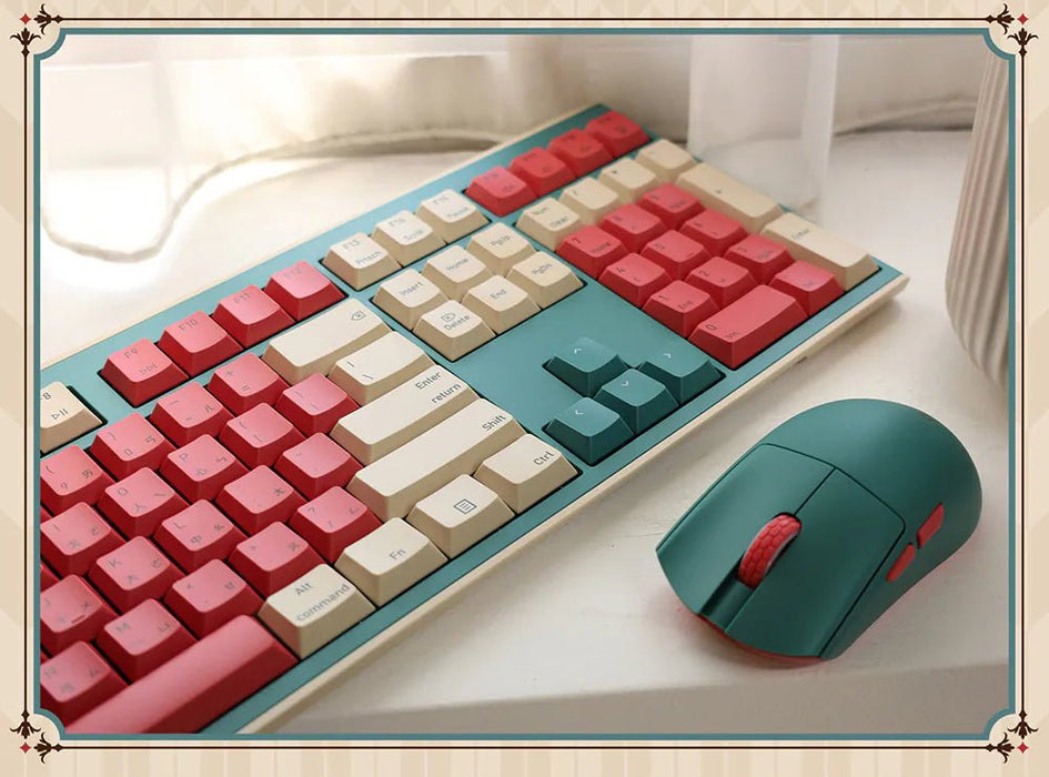 K105RP 無線三模藍牙剪刀腳 靜音鍵盤滑鼠組(三色) - Fin Shop