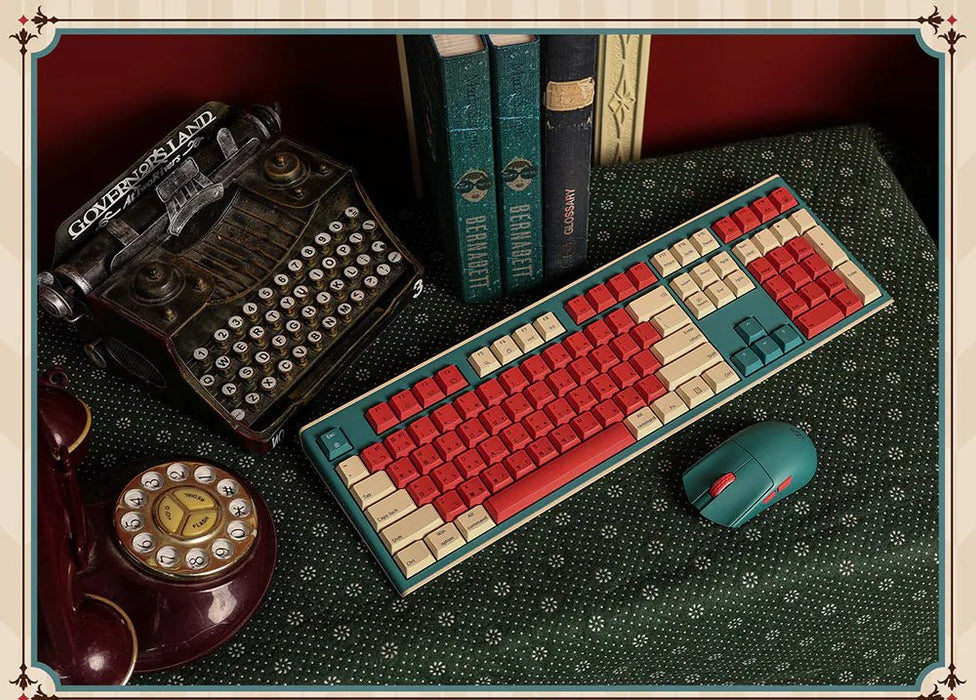 K105RP 無線三模藍牙剪刀腳 靜音鍵盤滑鼠組(三色) - Fin Shop