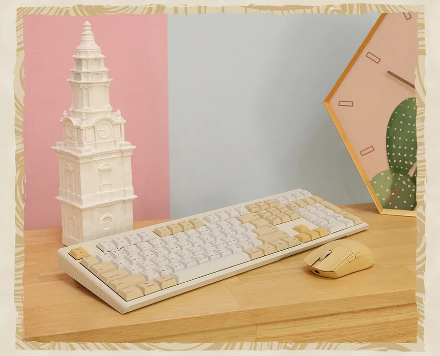 K105RP 無線三模藍牙剪刀腳 靜音鍵盤滑鼠組(三色) - Fin Shop