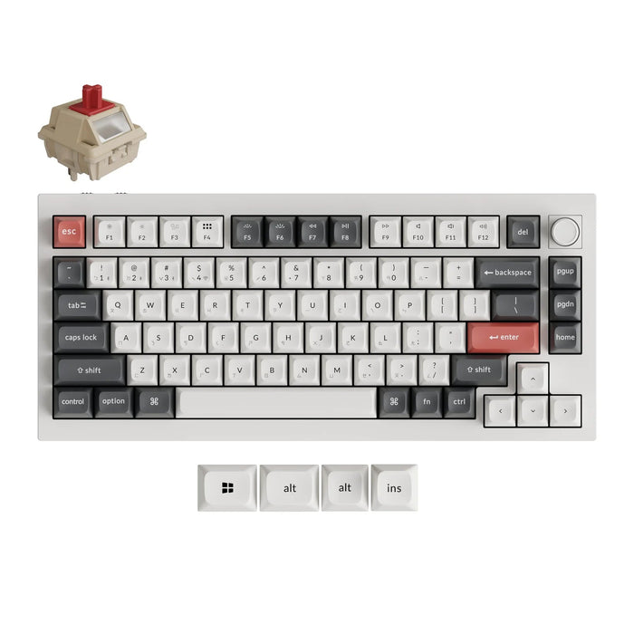 【新品上市】Keychron Q1 Ultra 8K 三模鋁製機械鍵盤(含旋鈕) (注音版本)(共兩色) - Fin Shop