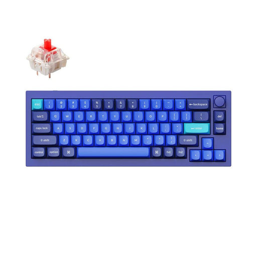 Keychron - Q2 65% 海軍藍 有線 QMK/VIA RGB CNC鋁 Mac/Win 熱插拔(含旋鈕) 機械鍵盤 - Fin Shop Taiwan