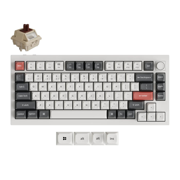 【新品上市】Keychron Q1 Ultra 8K 三模鋁製機械鍵盤(含旋鈕) (注音版本)(共兩色)