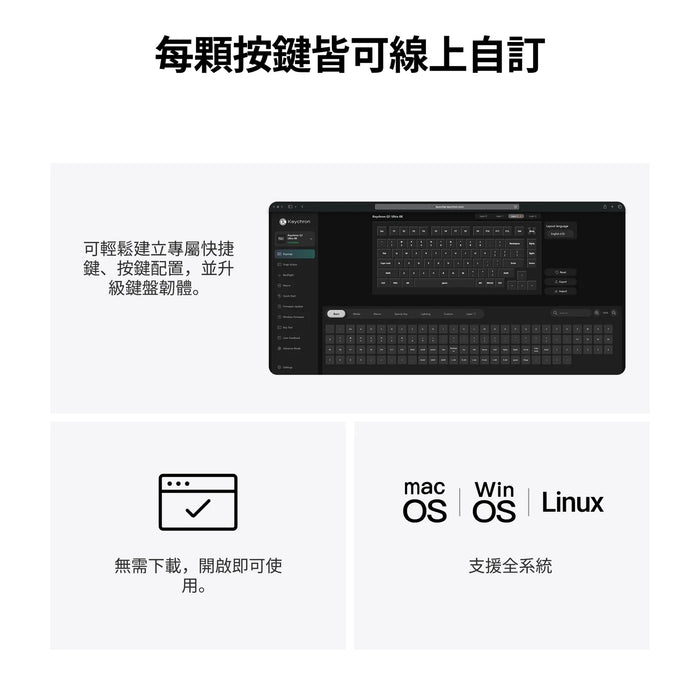 【新品上市】Keychron Q1 Ultra 8K 三模鋁製機械鍵盤(含旋鈕) (注音版本)(共兩色)