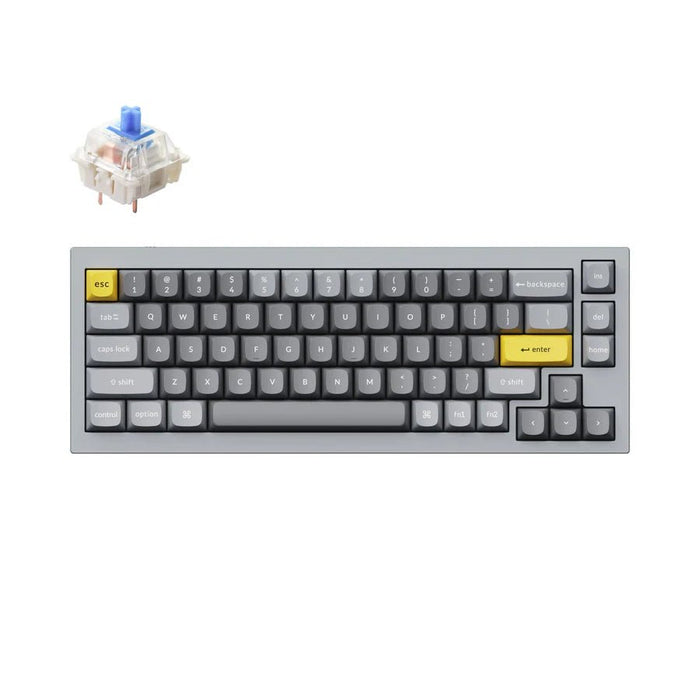 【OUTLET 全新出清品】Q2 65% 銀灰色 有線 QMK/VIA RGB CNC鋁 Mac/Win 熱插拔 機械鍵盤 - Fin Shop Taiwan