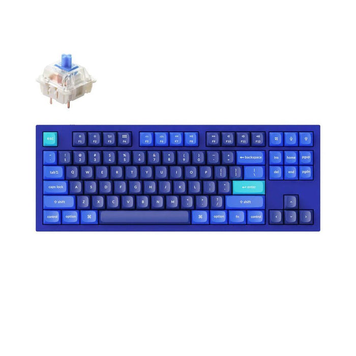 【OUTLET 全新出清品】Q3 80% 海軍藍 有線 QMK/VIA RGB CNC鋁 Mac/Win 熱插拔 機械鍵盤 - Fin Shop Taiwan