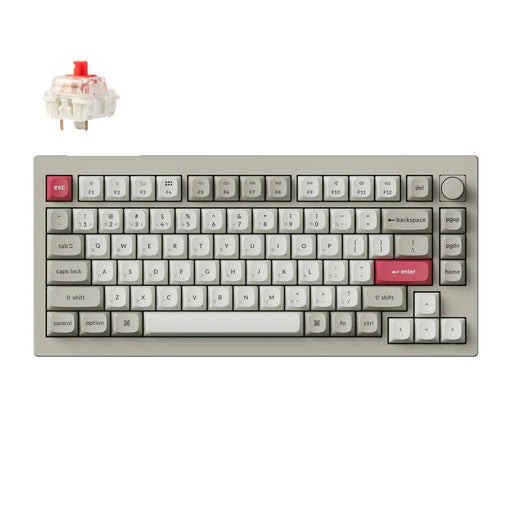 V1 Max 75% 三模機械鍵盤(含旋鈕) RGB Mac/Win 熱插拔 注音版本(兩色) - Fin Shop