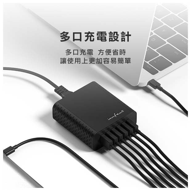 黑閃8A六孔USB充電器 - Tesoro Taiwan