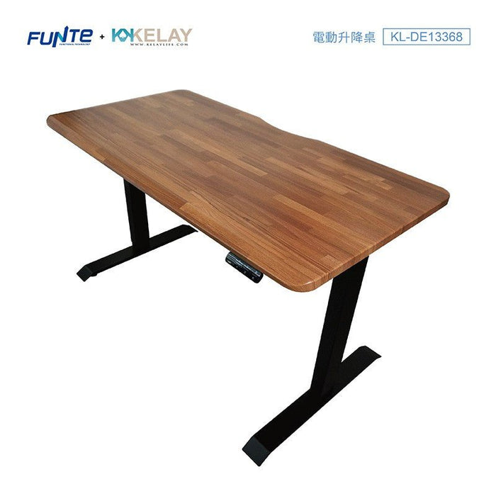 Kelay x Funte-起立獨家柚木電動升降桌-120 x 60 二節式 - Fin Shop Taiwan