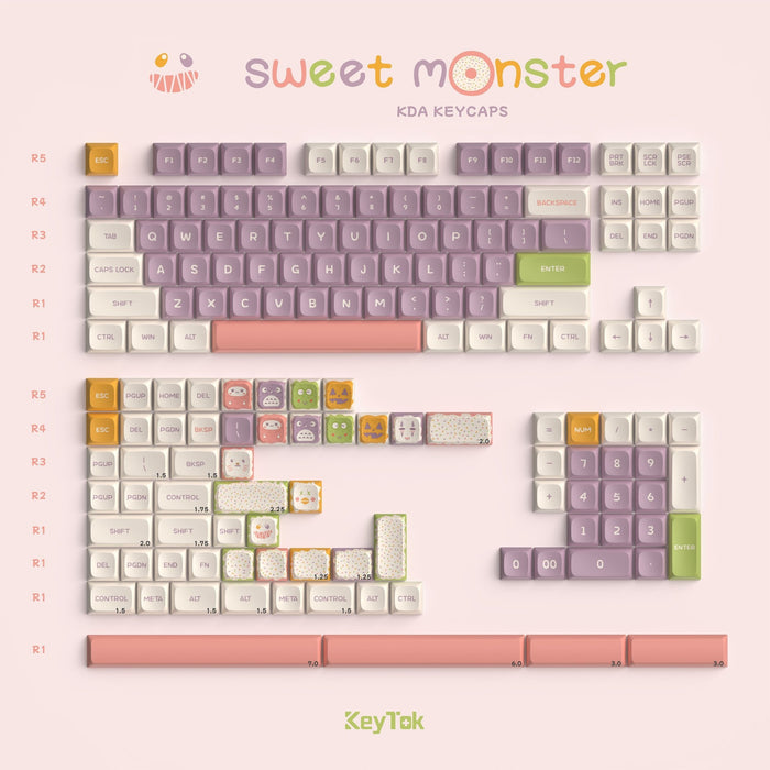【預購】Keytok-Sweet Monster甜甜怪 162鍵帽組 - Fin Shop Taiwan